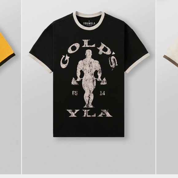 YoungLA Golds Gym ringer Tee - Picture 5 of 5